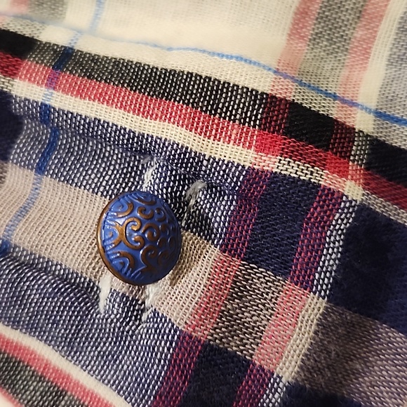 Philosophy plaid dress/kimono style layer piece - Picture 8 of 9